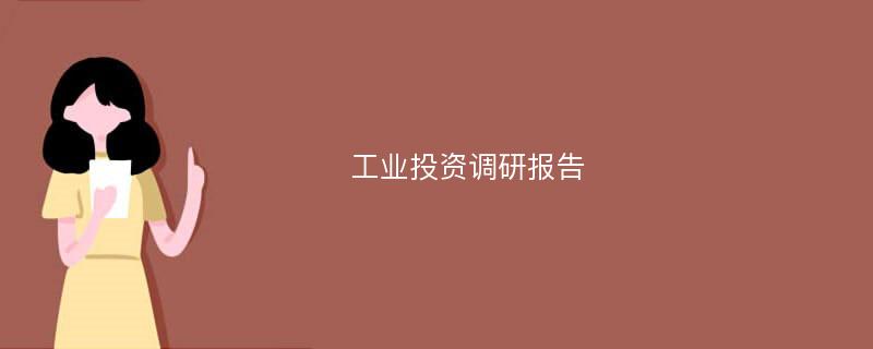 工业投资调研报告