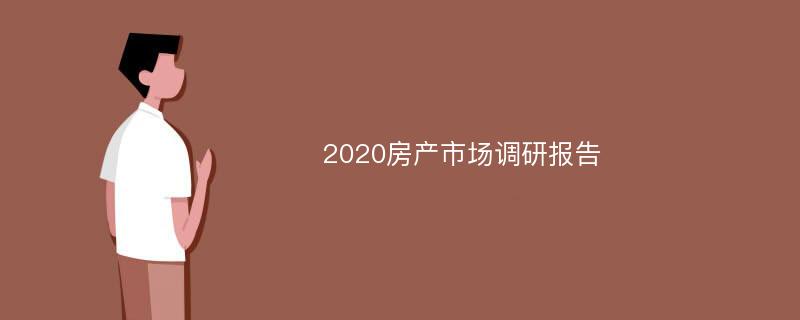 2020房产市场调研报告