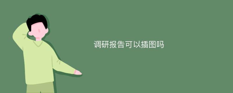 调研报告可以插图吗