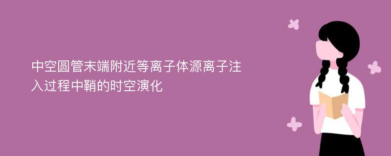 中空圆管末端附近等离子体源离子注入过程中鞘的时空演化