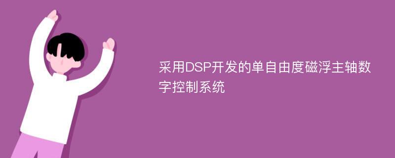 采用DSP开发的单自由度磁浮主轴数字控制系统